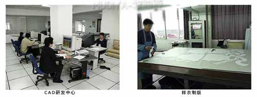 定做工作服产前制版车间