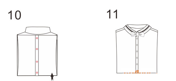 长短袖衬衫折叠方法图解4