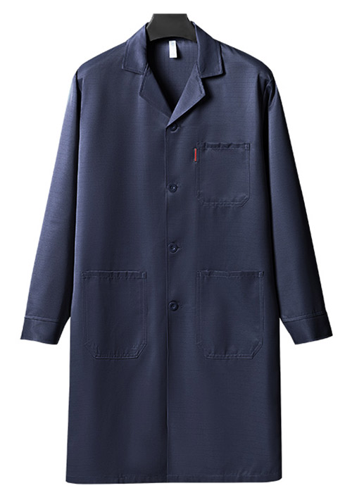 深蓝色防静电服现货大褂