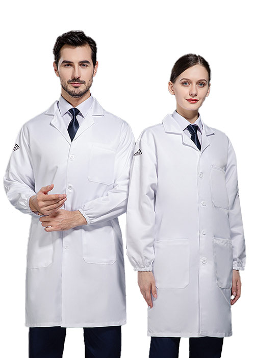 白色纱卡长袖防静电大褂