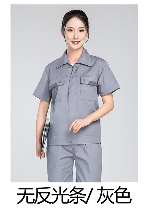 灰色防静电服短袖夹克