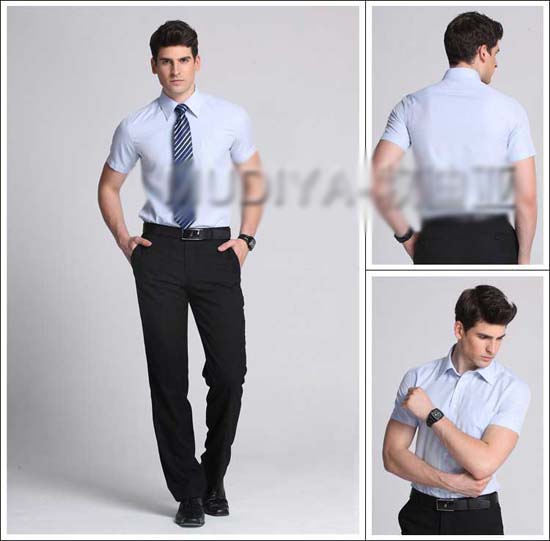 定制职业衬衫模特穿着展示效果图